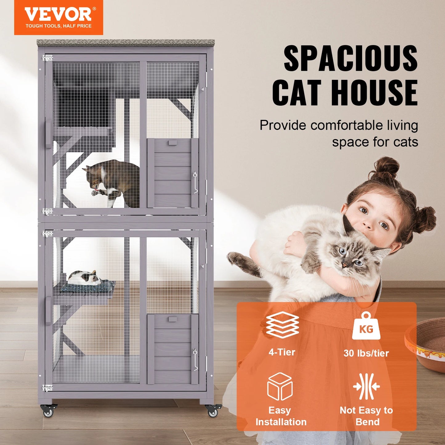 3/7 Tier Large Catio Playpen House