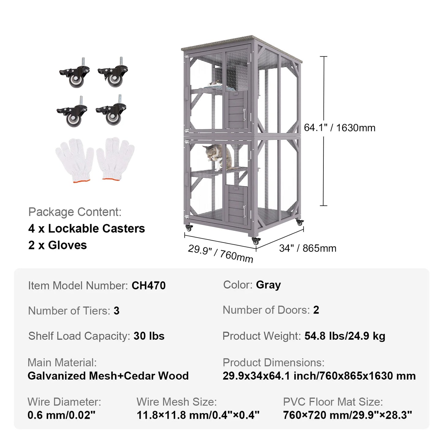 3/7 Tier Large Catio Playpen House