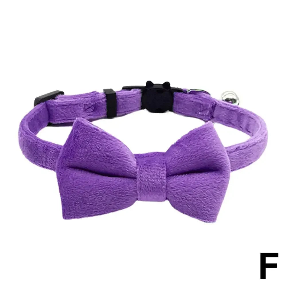 Suede Bow Collar