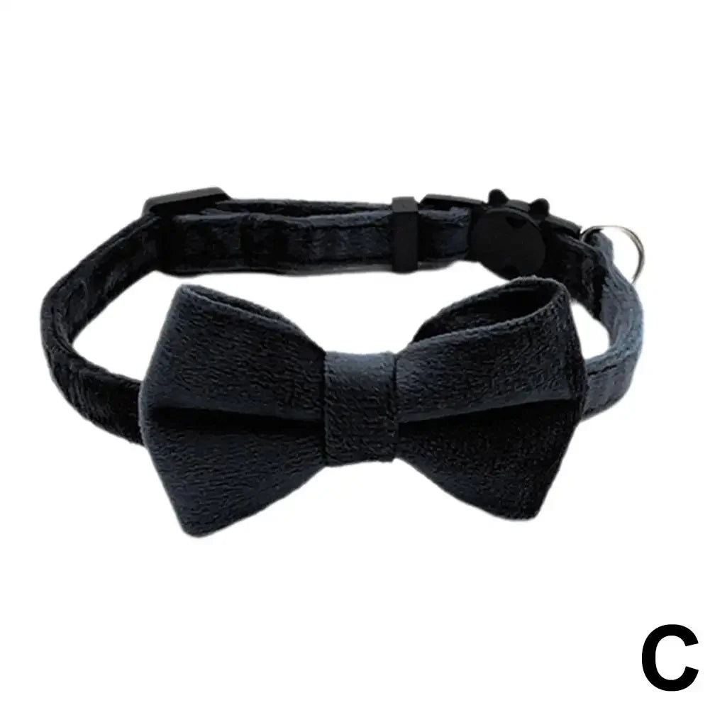 Suede Bow Collar