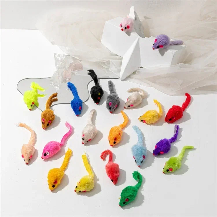 3-200 Pcs Rattle Cat Mouse Toys