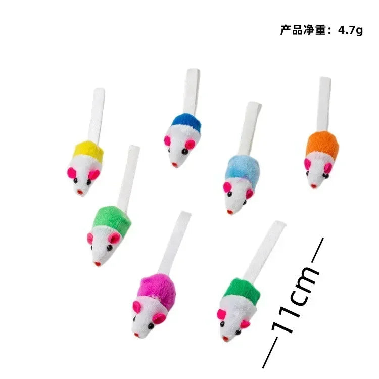 3-200 Pcs Rattle Cat Mouse Toys