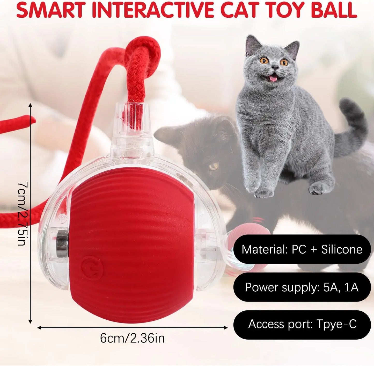 Interactive Rolling Cat Ball Dog Toys